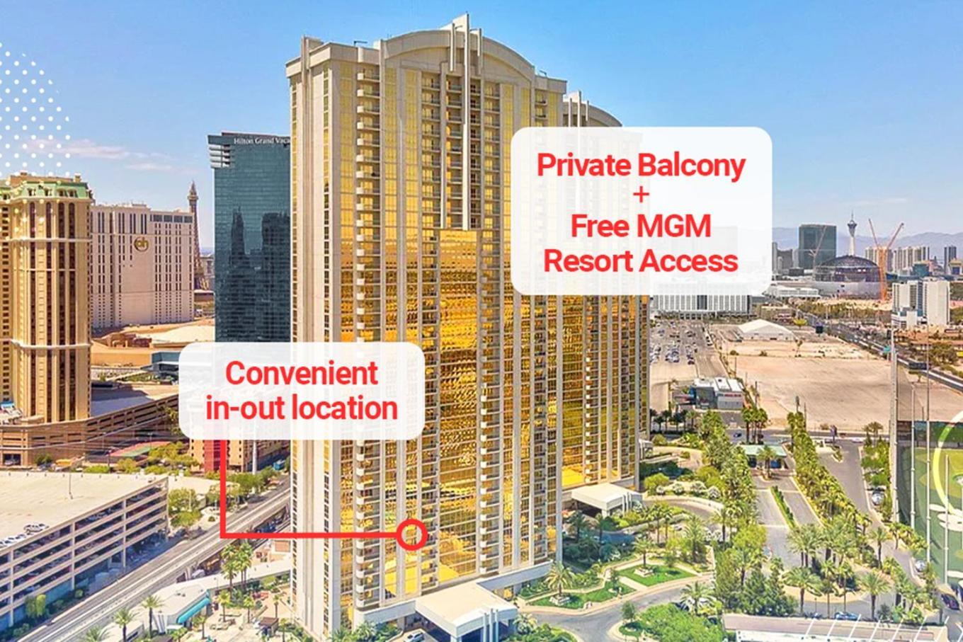 Lady Luck'S Vista - Private Balcony - Full Kitchen - Two Full Baths - Jetted Tub - Full Mgm Grand Resort Access W No Resort Fee At Mgm Signature Las Vegas Exterior foto